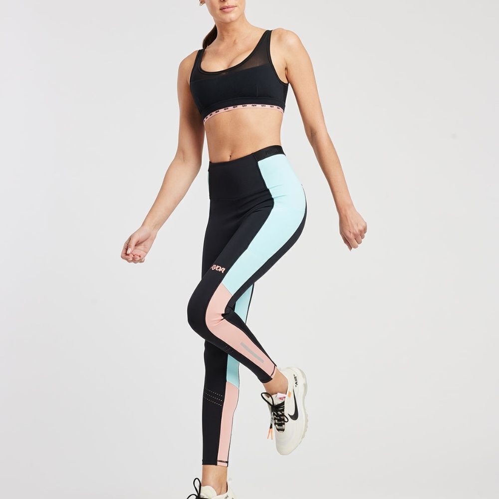 Ayda Coco Performance Cotton Candy Pink and Blue Leggings